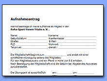 Aufnahmeantrag